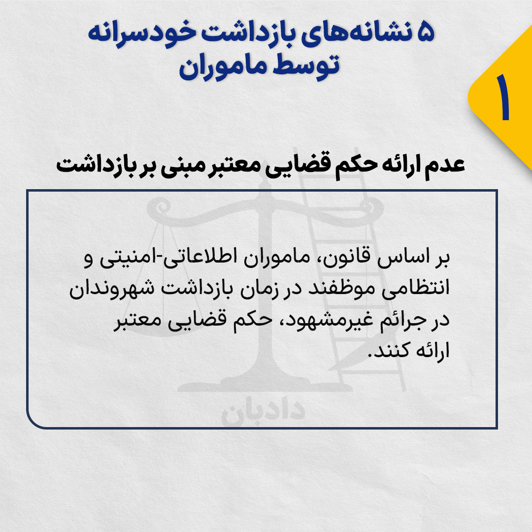 Signs of arbitrary detention1
